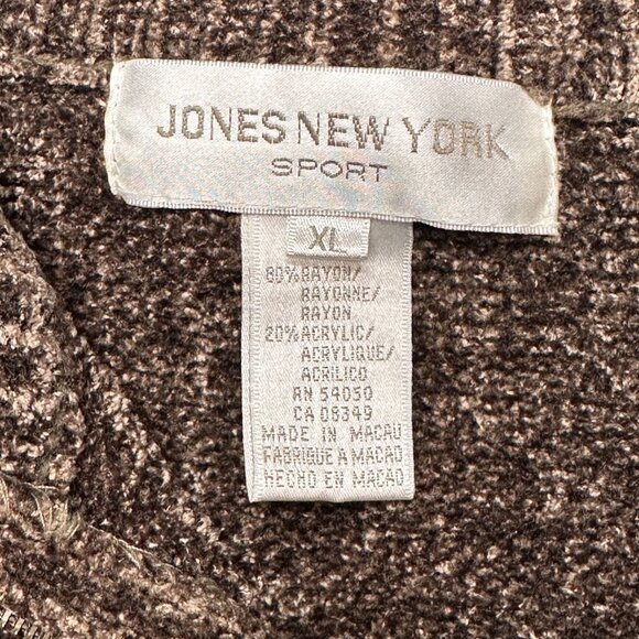 Brown Jones New York knit Half-Zip Sweater – Size XL - Picture 6 of 7